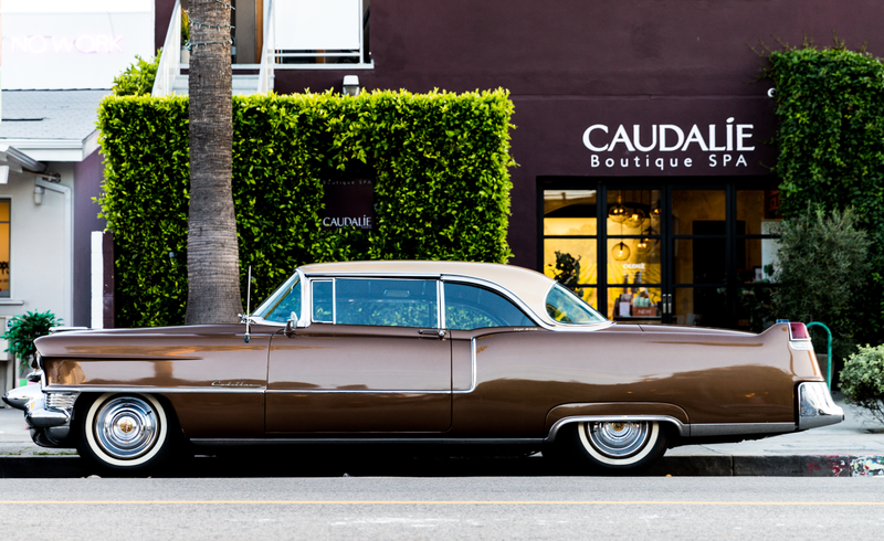 No idea how he found a big enough parallel spot along Abbot Kinney on a Saturday evening.